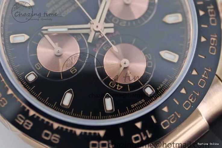 0117 Daytona 116515 RG TWF 1:1 Best Edition 904L Steel Black RG Dial on Oysterflex Strap A Popular 2415